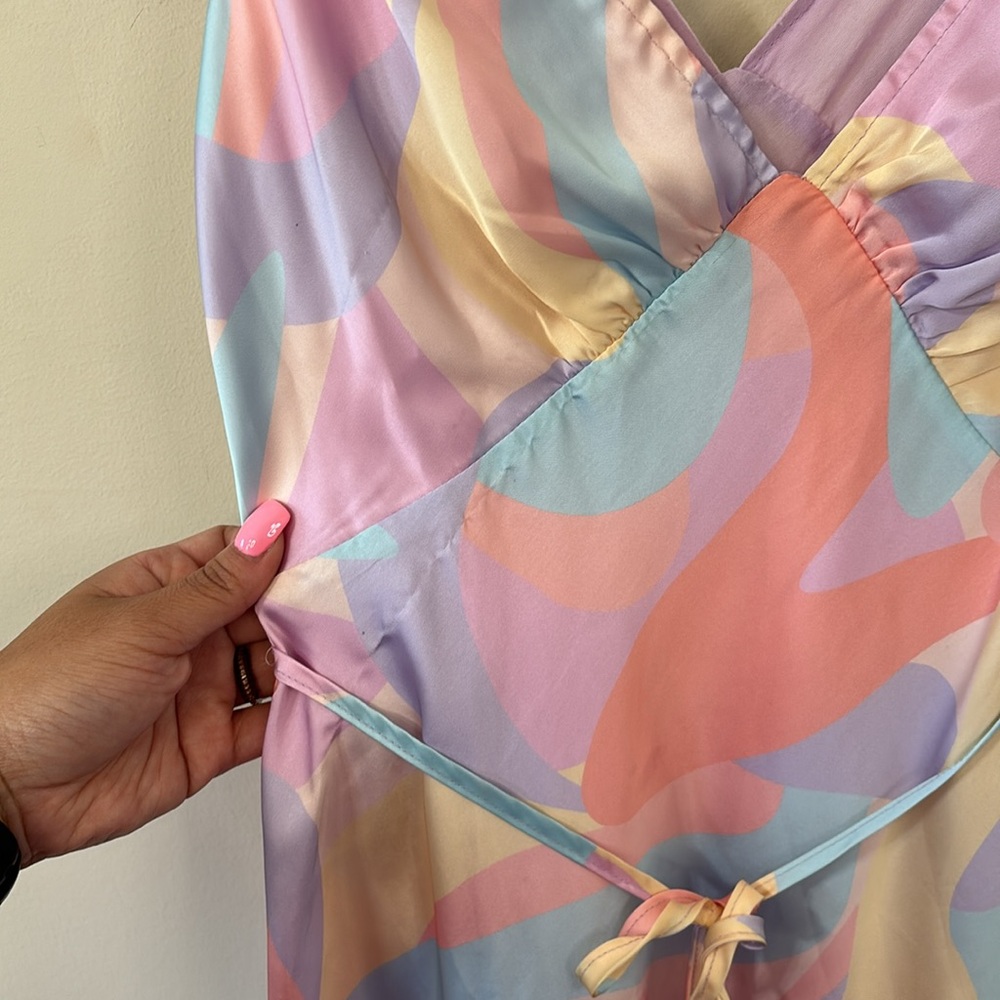 Peppermayo Audrey Vintage Slip Dress Pastel Wave Size 4 - Picture 10 of 10